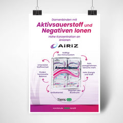 Airiz Damenbinden- Flyer DIN A3 (29,7 cm x 42,0 cm), einseitig bedruckt - gewofit