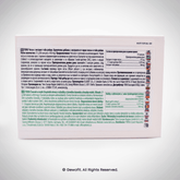 a close up of a label on a white surface