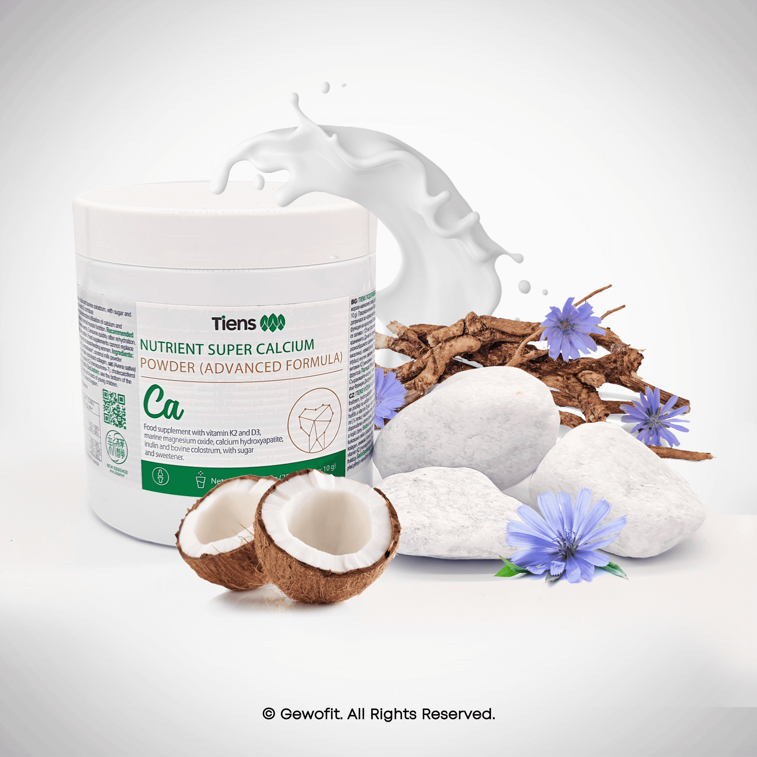 TIENS Calcium Pulver Plus mit Vitamin K2 und D3 - gewofit