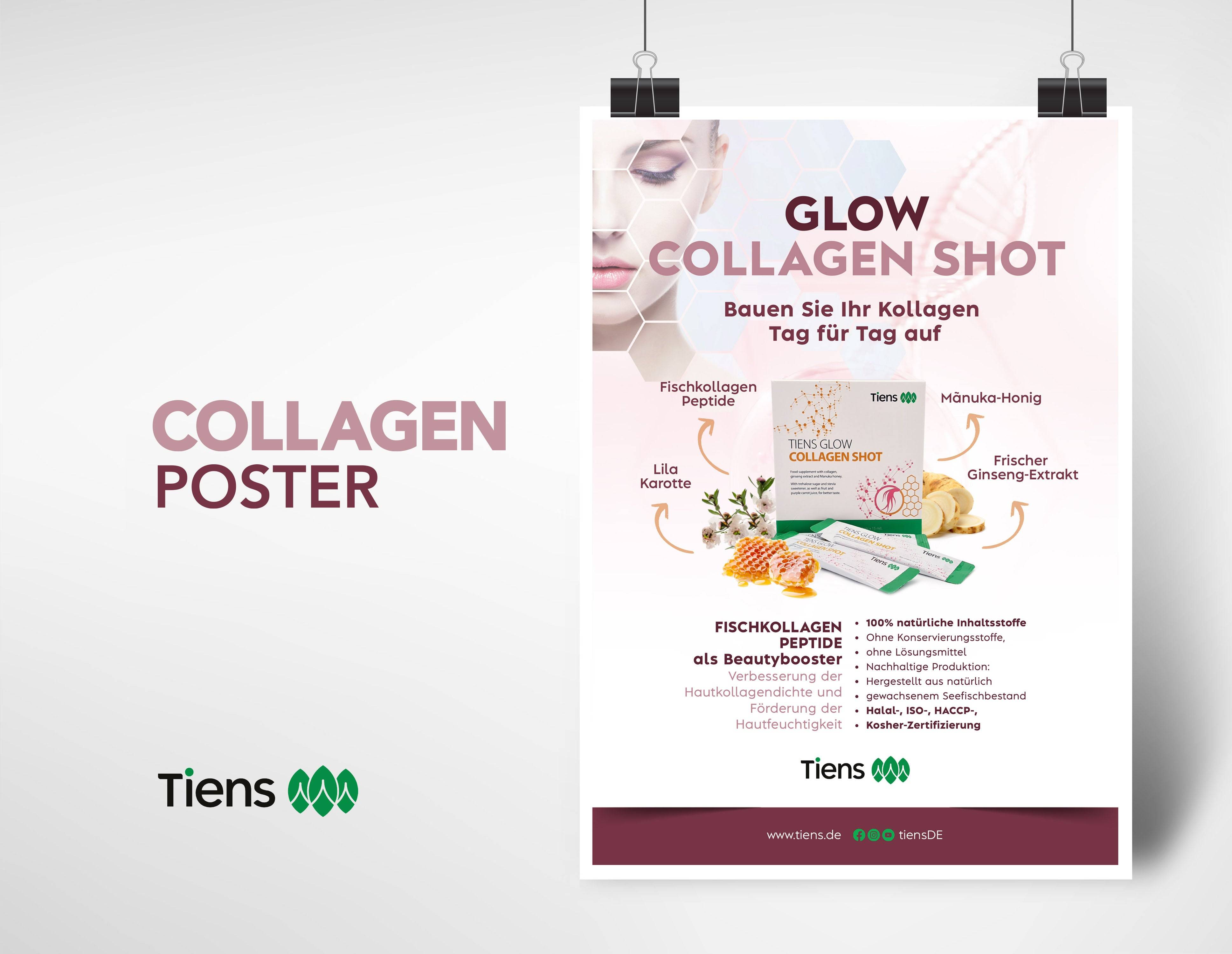 Colagen Shot- Flyer DIN A3 (29,7 cm x 42,0 cm), einseitig bedruckt - gewofit